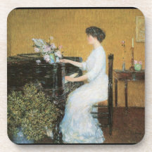 Childe Hassam - At the piano Coaster