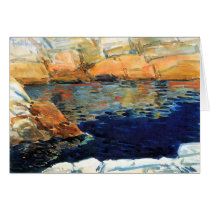 Childe Hassam - Beryl look at the pond Cards