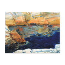 Childe Hassam - Beryl look at the pond Postcards