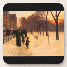Childe Hassam - Boston in everyday twilight Coasters