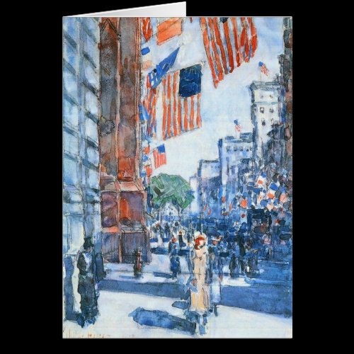 Childe Hassam - Flags Fifth Avenue Card