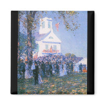 Childe Hassam - Harvest in a village in New Englan Magnets