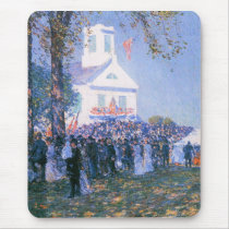 Childe Hassam - Harvest in a village in New Englan Mouse Pad