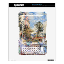 Childe Hassam - In a French garden Kindle Skin