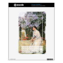Childe Hassam - In the garden Kindle 3 Skin