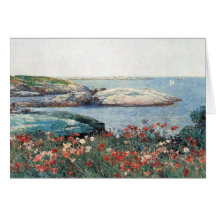 Childe Hassam - islas de las amapolas de bajíos Tarjeton
