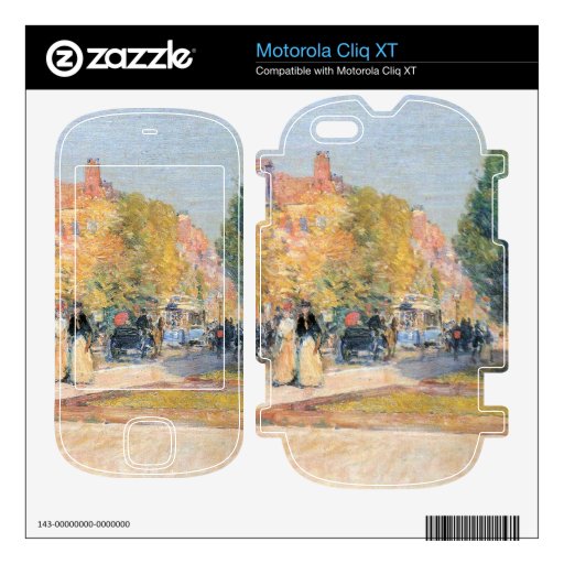 Childe Hassam - Malborough Street Boston Motorola Cliq XT Skins