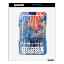 Childe Hassam - Street in the rain Decal For Kindle 3