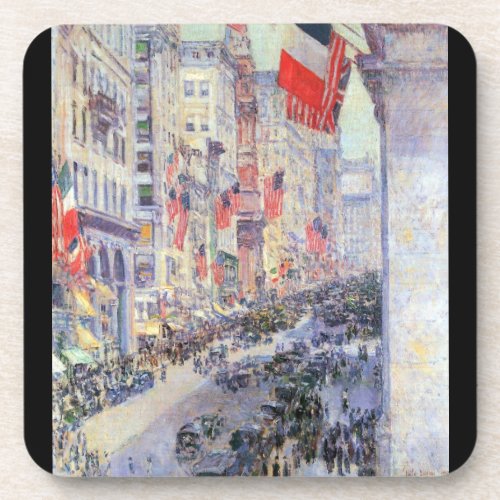 Childe Hassam - The avenue along 34th Street May 1 Drink Coaster