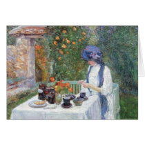 Childe Hassam - The Terre-Cuits Tea Set Greeting Card