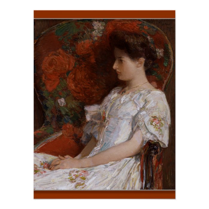 Childe Hassam The Victorian chair CC0409 Poster
