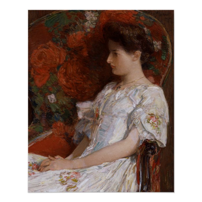 Childe Hassam Victorian chair CC0189 Impressionist Poster