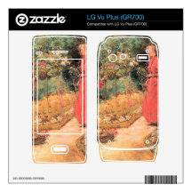 Childe Hassam - Woman cuts roses in a garden Skins For The LG Vu Plus