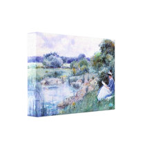 Childe Hassam - Woman reading Canvas Prints