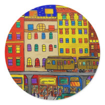Childhood Bronx 6 by Piliero Round Sticker