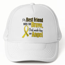 Childhood Cancer ANGEL 1 Best Friend (Male) hats