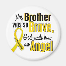 Childhood Cancer ANGEL 1 Brother Magnets