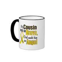 Childhood Cancer ANGEL 1 Cousin (Male) mugs