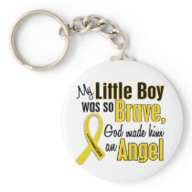 Childhood Cancer ANGEL 1 Little Boy Key Chains