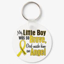 Childhood Cancer ANGEL 1 Little Boy keychains