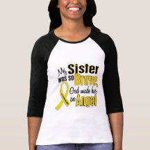 Childhood Cancer ANGEL 1 Sister Tshirts