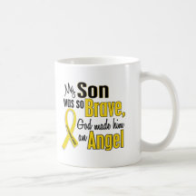 Childhood Cancer ANGEL 1 Son Mugs