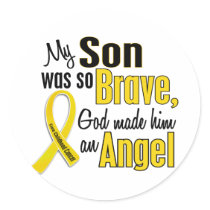 Childhood Cancer ANGEL 1 Son stickers