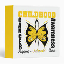 Childhood Cancer Awareness Butterfly Binder