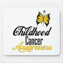 Childhood Cancer Awareness Butterfly mousepads