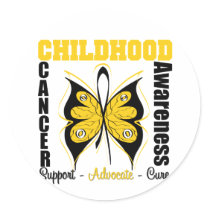 Childhood Cancer Awareness Butterfly stickers