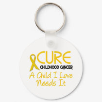 Childhood Cancer Awareness CURE keychains