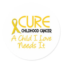 Childhood Cancer Awareness CURE stickers