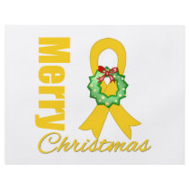 Childhood Cancer Awareness Merry Christmas Ribbon flyers