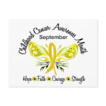 Childhood Cancer Awareness Month Butterfly 3.2 postcards