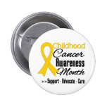 Childhood Cancer Awareness Month Gold Ribbon buttons