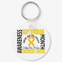 Childhood Cancer Awareness Month Heart 1.1 keychains