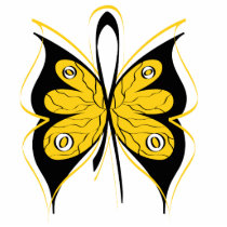 Childhood Cancer Butterfly Ribbon Photo Sculpture photo sculptures