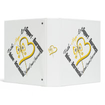 Childhood Cancer Faith Hope Love Butterfly Binder