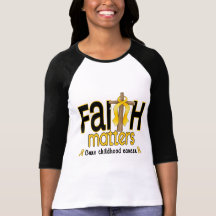 Childhood Cancer Faith Matters Cross 1 Tshirts