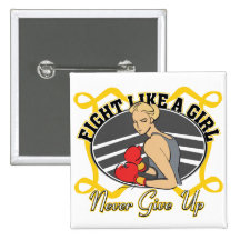 Childhood Cancer Fight Like A Girl Boxer Buttons