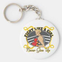 Childhood Cancer Fight Like A Girl Boxer Key Chain