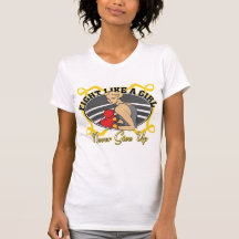 Childhood Cancer Fight Like A Girl Boxer T Shirt