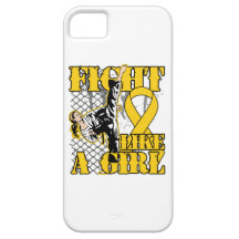 Childhood Cancer Fight Like A Girl Kick iPhone 5 Cases