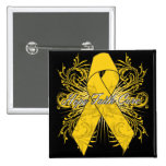 Childhood Cancer Flourish Hope Faith Cure buttons