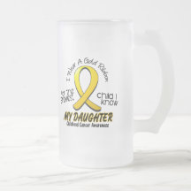 Childhood Cancer Gold Ribbon For My Daughter Coffee Mug