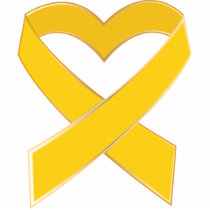 Childhood Cancer Heart Ribbon Photo Sculpture photo sculptures