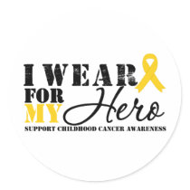 Childhood Cancer Hero Ribbon stickers