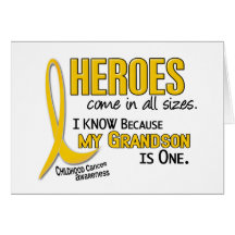 Childhood Cancer Heroes All Sizes 1 Grandson Card