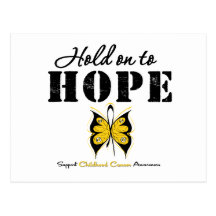 Childhood Cancer Hold On To Hope Postcards