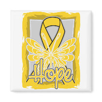 Childhood Cancer Hope Butterfly Portrait Magnet
